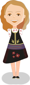 girl in serbian traditional dress